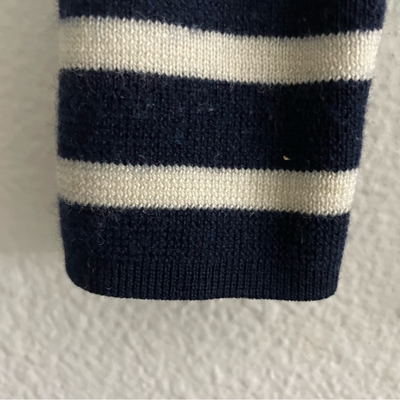 Comme des Garçons Blue White Stripe Long Sleeve Fitted Sweater Top Boat Neck - Picture 4 of 8